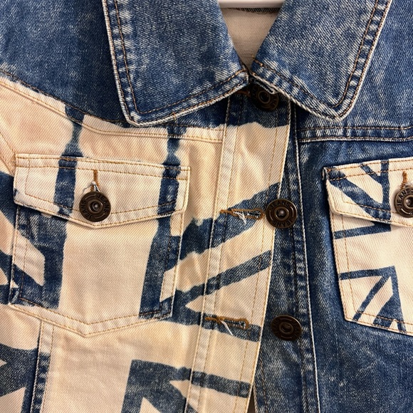 Audrey Ann Union Jack Denim Vest - Picture 3 of 4